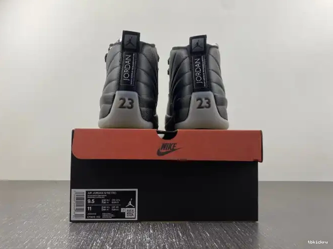 Rep TBkick CT8013-019 Air Jordan 12 Wolf Grey Black 0531